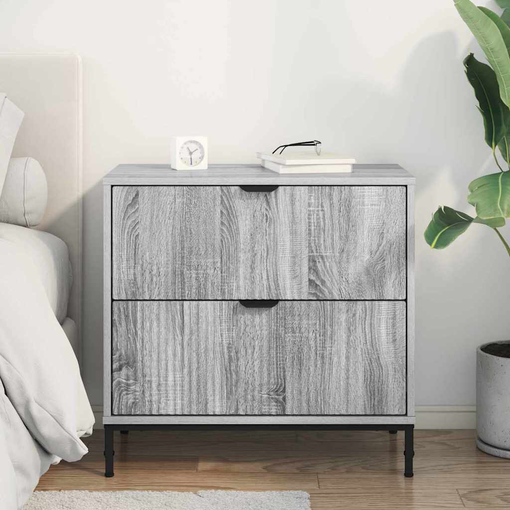 Table de chevet Sonoma gris 63,5 x 36 x 61 cm Bois d'ingénierie XIOS