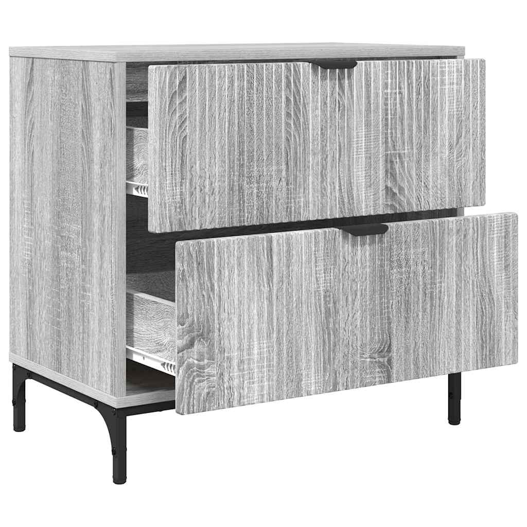 Table de chevet Sonoma gris 63,5 x 36 x 61 cm Bois d'ingénierie XIOS