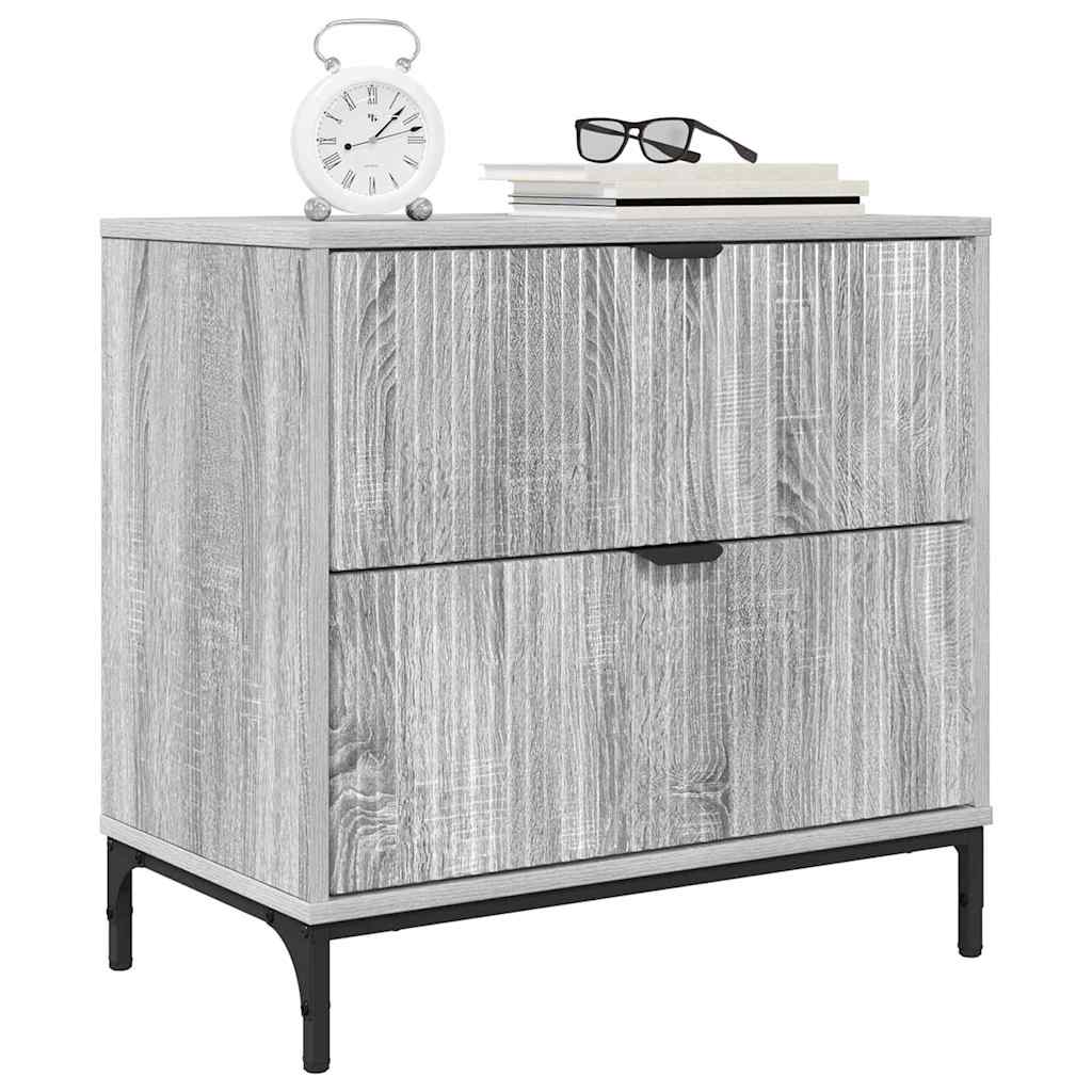 Table de chevet Sonoma gris 63,5 x 36 x 61 cm Bois d'ingénierie XIOS