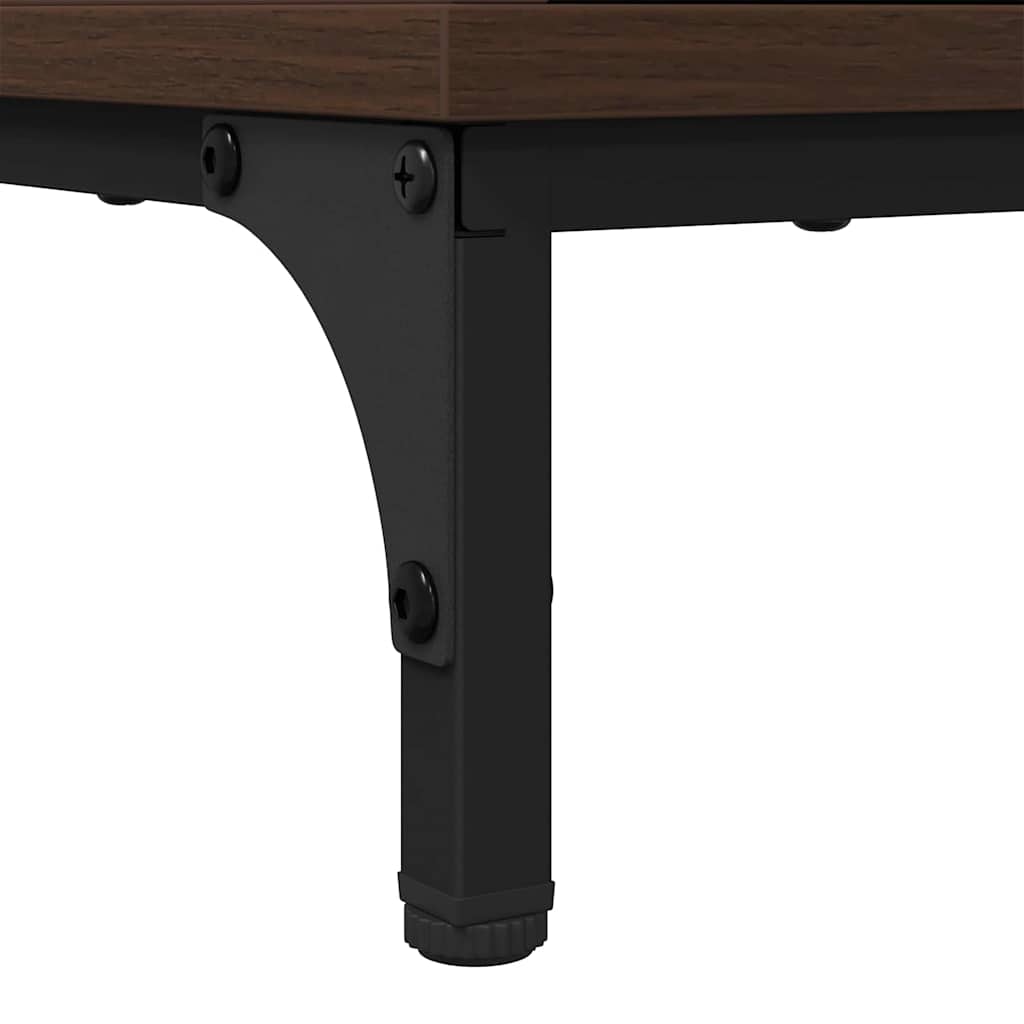 Table de chevet avec tiroir Chêne marron 63,5 x 36 x 61 cm XIOS