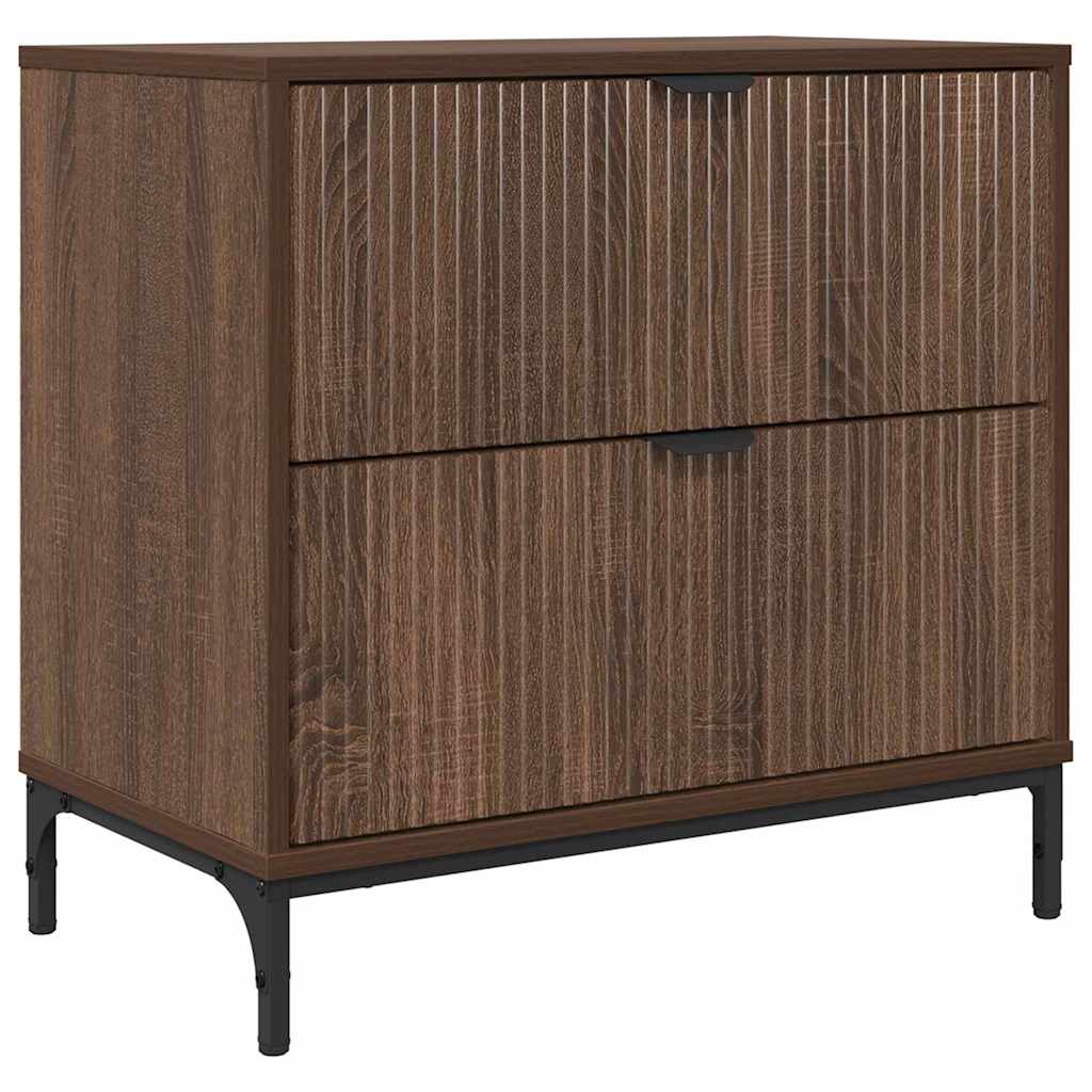 Table de chevet avec tiroir Chêne marron 63,5 x 36 x 61 cm XIOS