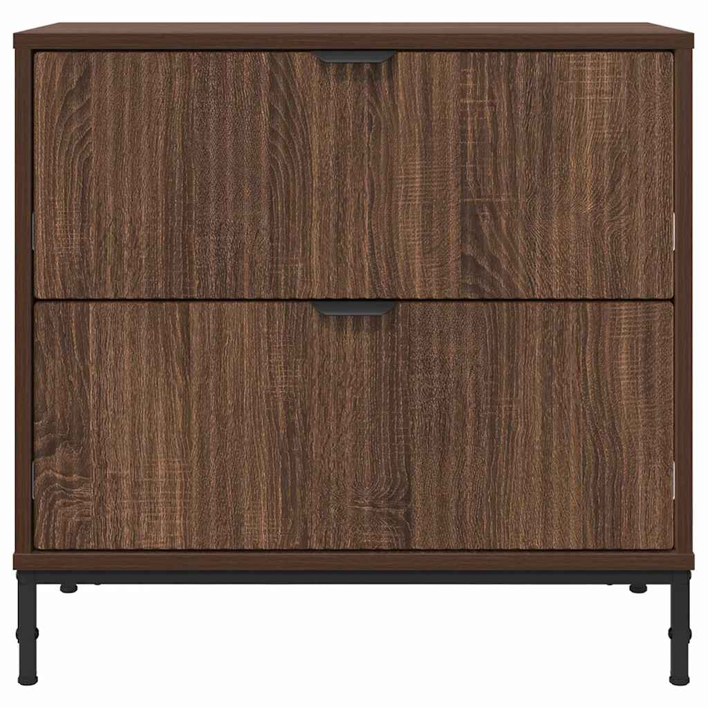 Table de chevet avec tiroir Chêne marron 63,5 x 36 x 61 cm XIOS