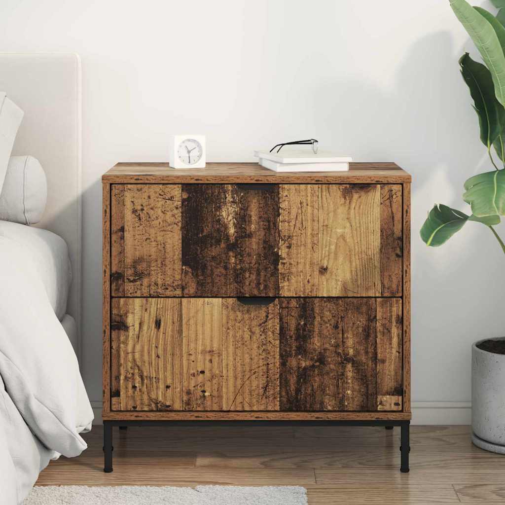Table de chevet Bois ancien 63,5 x 36 x 61 cm Bois d'ingénierie XIOS
