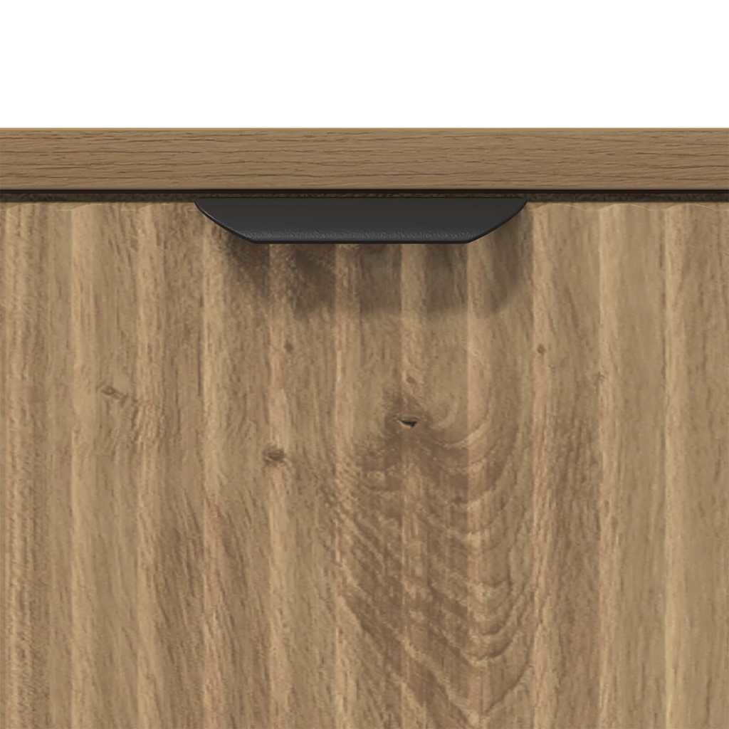 Table de chevet avec tiroir chêne artisanal 63,5 x 36 x 61 cm XIOS