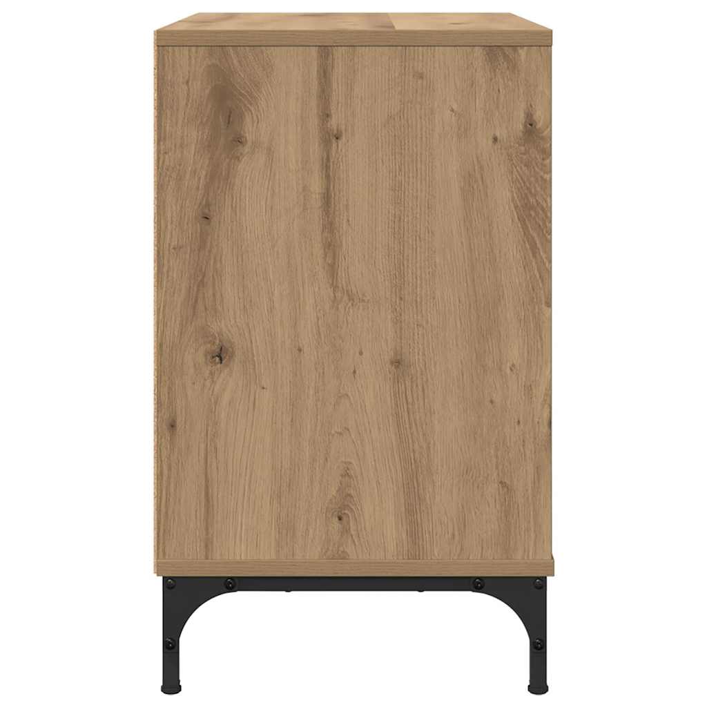Table de chevet avec tiroir chêne artisanal 63,5 x 36 x 61 cm XIOS