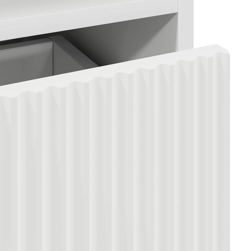 Table de chevet Blanc 49 x 36 x 61 cm Bois d'ingénierie - XIOS