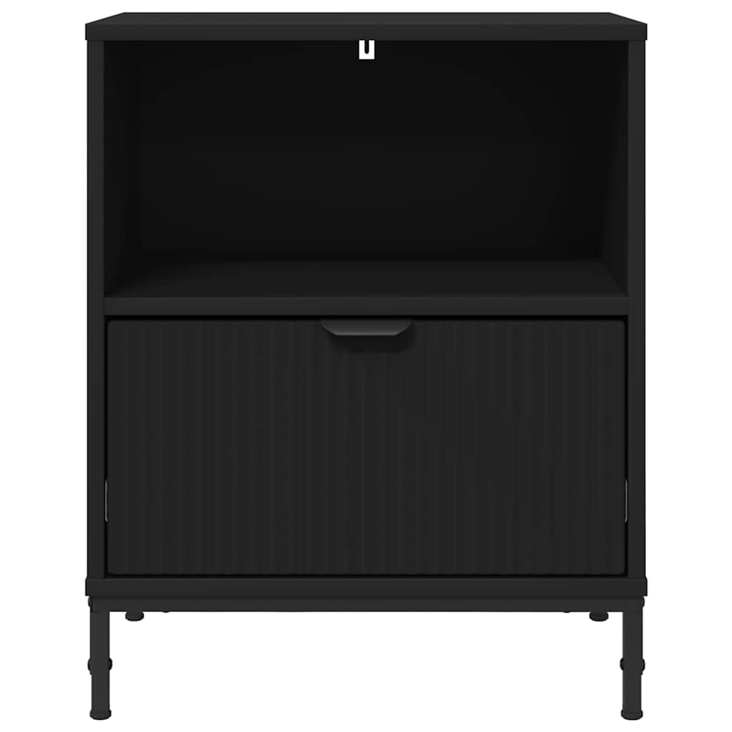 Table de chevet Noir 49 x 36 x 61 cm Bois d'ingénierie - XIOS
