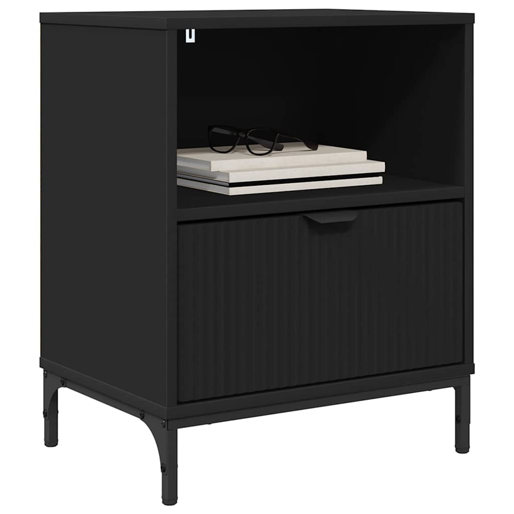 Tables de chevet 2 pcs Noir 49 x 36 x 61 cm Bois d'ingénierie XIOS