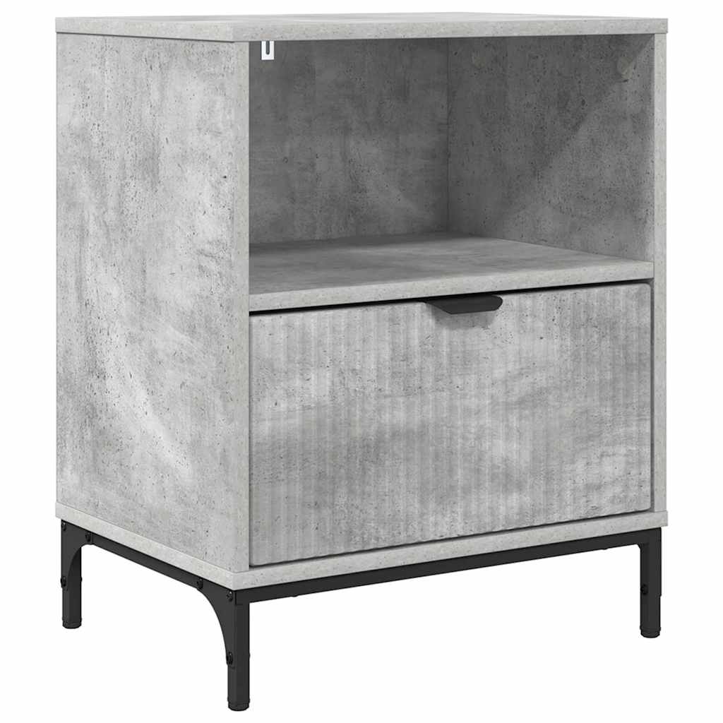 Table de chevet Gris béton 49 x 36 x 61 cm Bois d'ingénierie XIOS