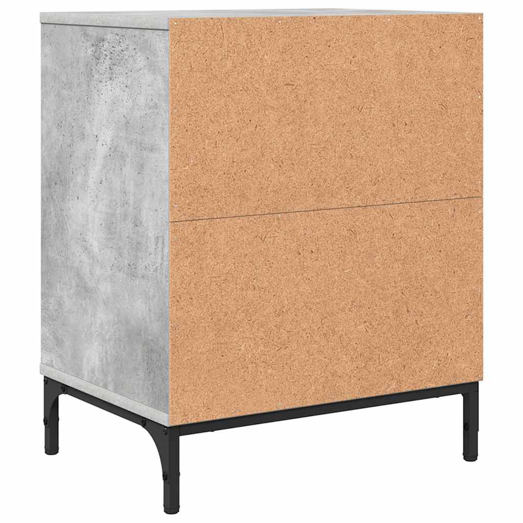 Table de chevet Gris béton 49 x 36 x 61 cm Bois d'ingénierie XIOS