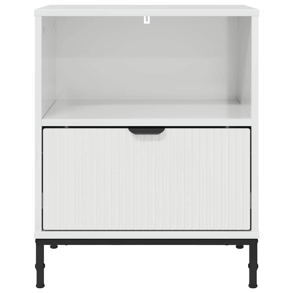 Table de chevet avec tiroir Blanc brillant 49 x 36 x 61 cm XIOS