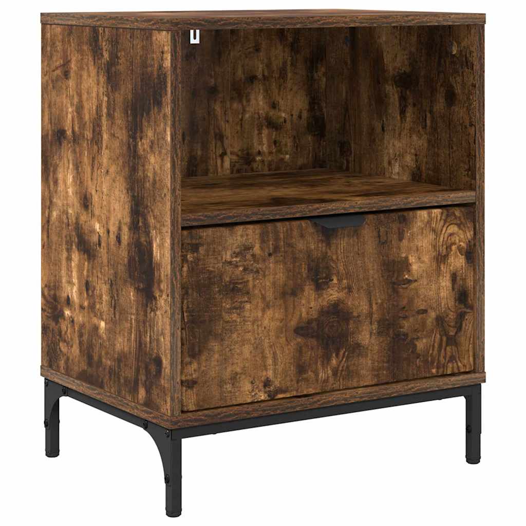Table de chevet Chêne fumé 49 x 36 x 61 cm Bois d'ingénierie XIOS