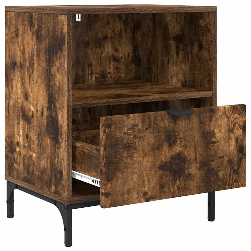Table de chevet Chêne fumé 49 x 36 x 61 cm Bois d'ingénierie XIOS