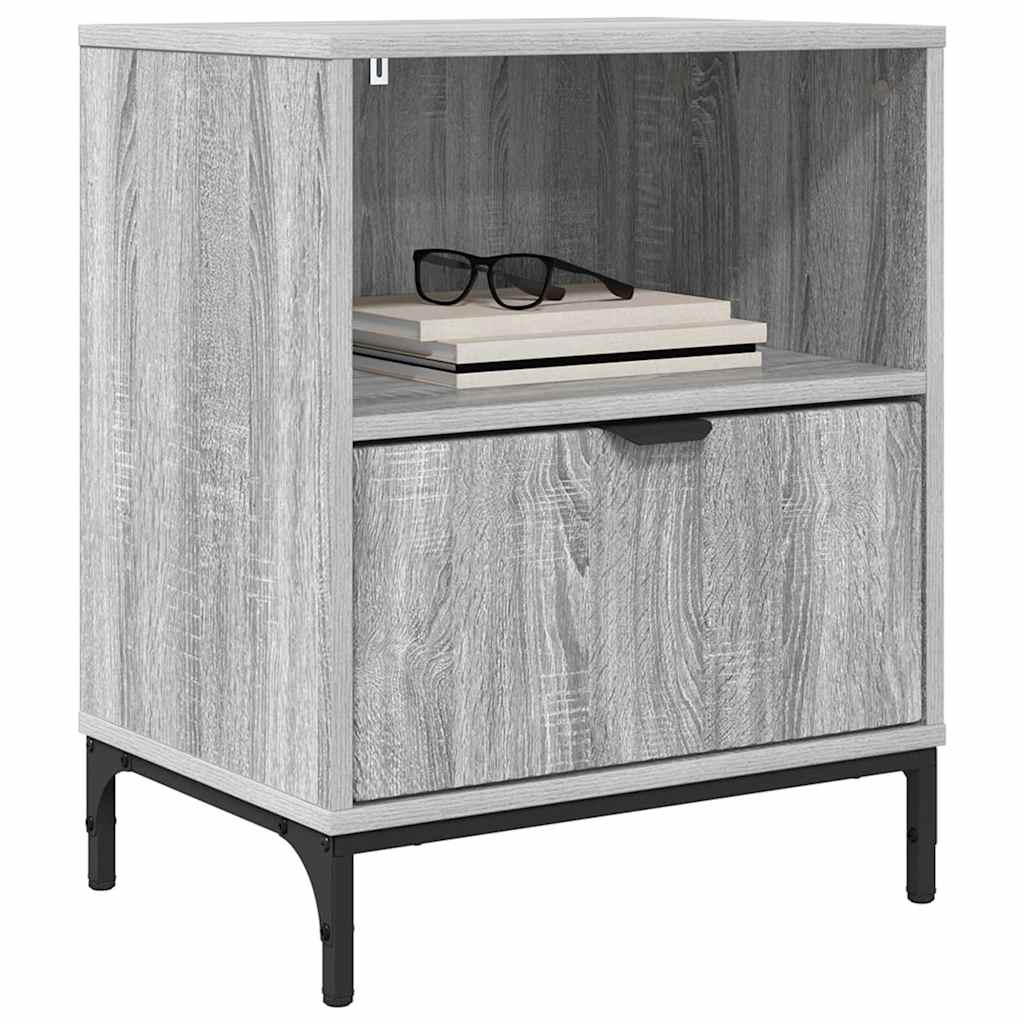 Table de chevet Sonoma gris 49 x 36 x 61 cm Bois d'ingénierie XIOS