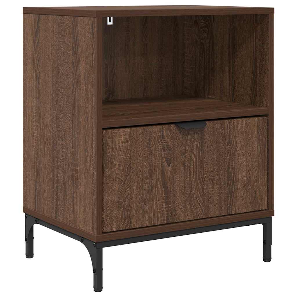 Table de chevet Chêne marron 49 x 36 x 61 cm Bois d'ingénierie XIOS