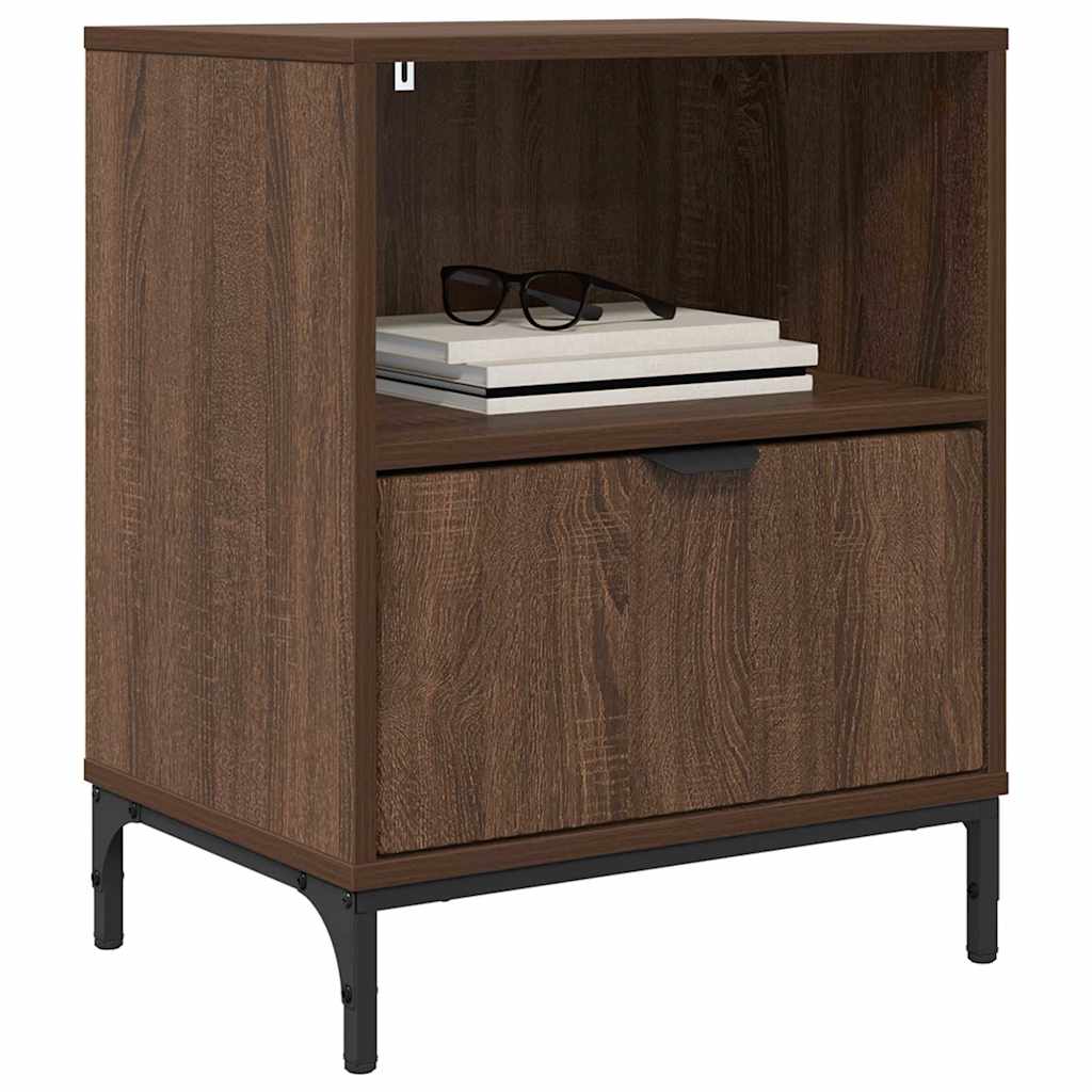 Table de chevet Chêne marron 49 x 36 x 61 cm Bois d'ingénierie XIOS
