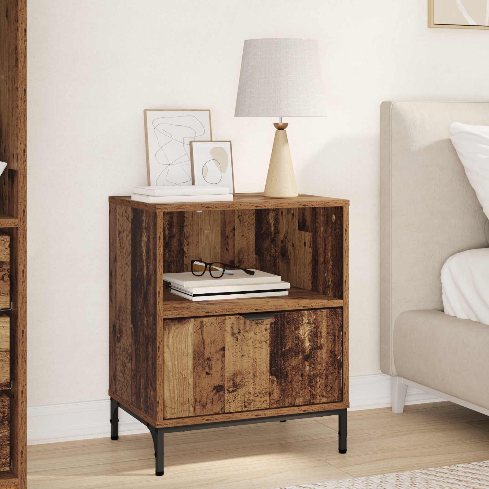Cabinet de chevet Bois ancien 49 x 36 x 61 cm Bois d'ingénierie - XIOS