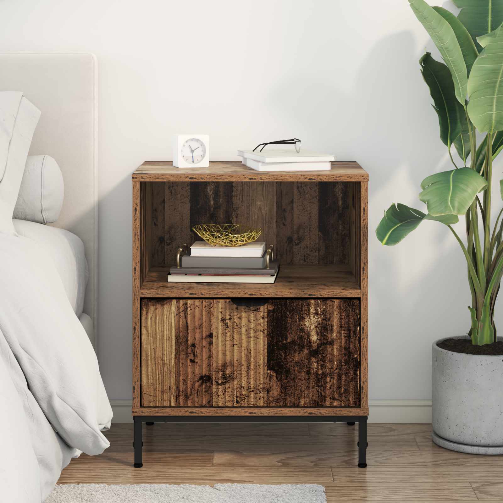 Cabinet de chevet Bois ancien 49 x 36 x 61 cm Bois d'ingénierie - XIOS