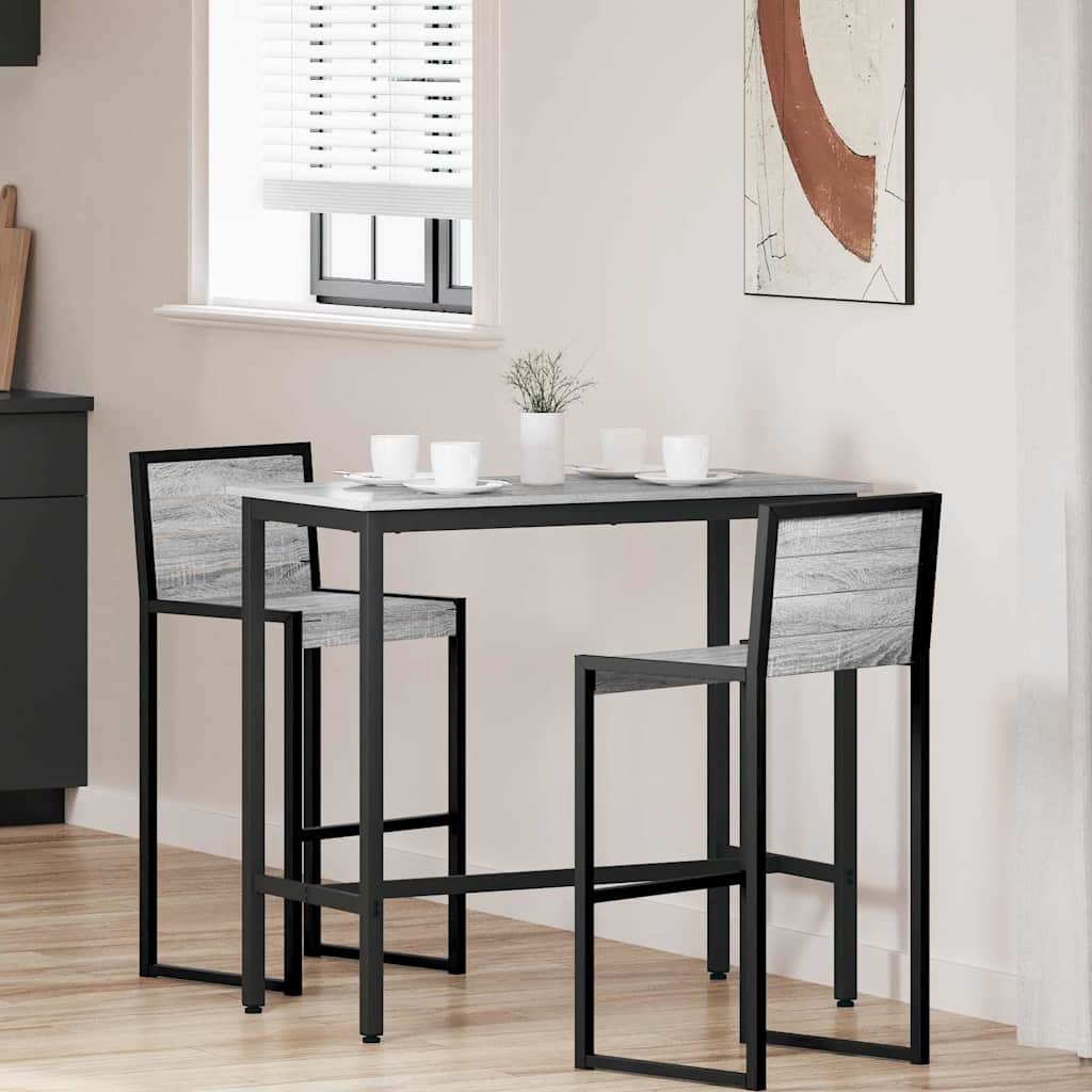 table Gris Sonoma 100 x 50 x 90,5 cm Bois d'ingénierie et acier - XIOS