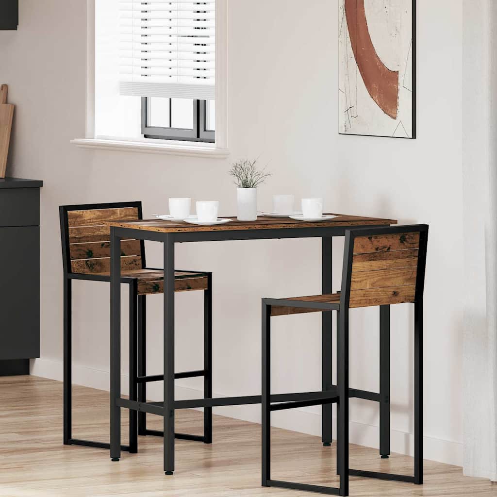 table Bois ancien 100 x 50 x 90,5 cm Bois d'ingénierie et acier - XIOS