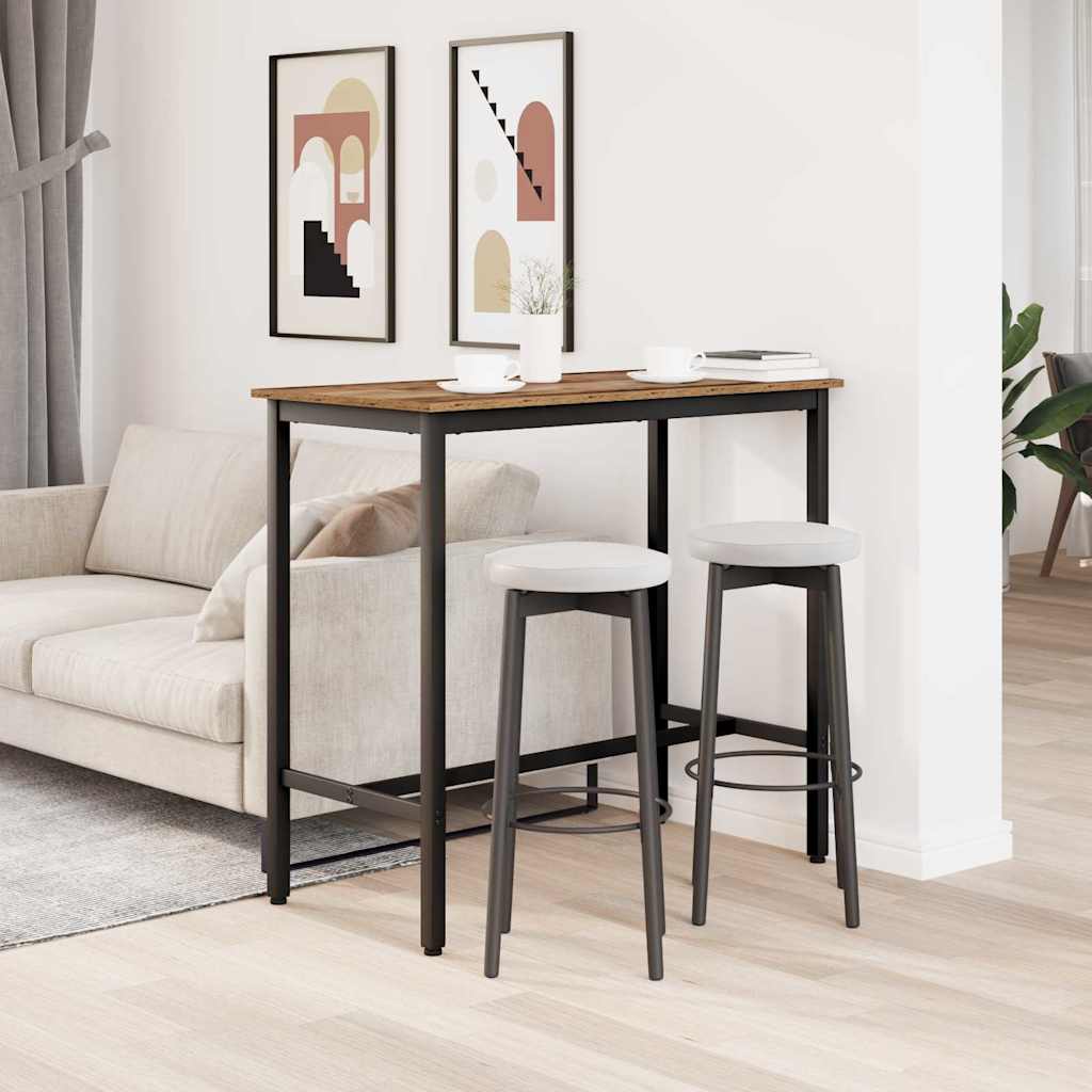table Bois ancien 100 x 50 x 90,5 cm Bois d'ingénierie et acier - XIOS