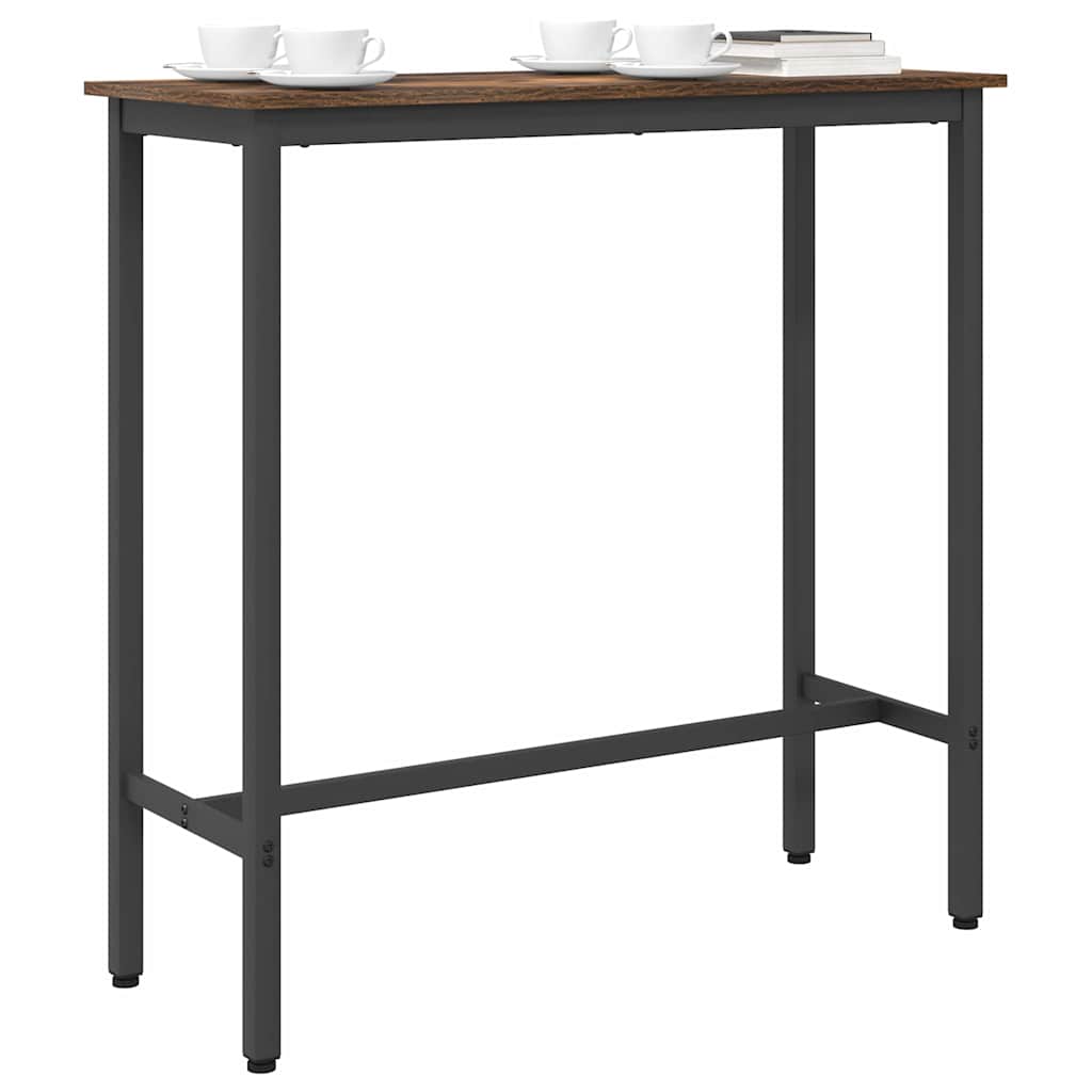 table Chêne fumé 100 x 40 x 100,5 cm Bois d'ingénierie et acier - XIOS