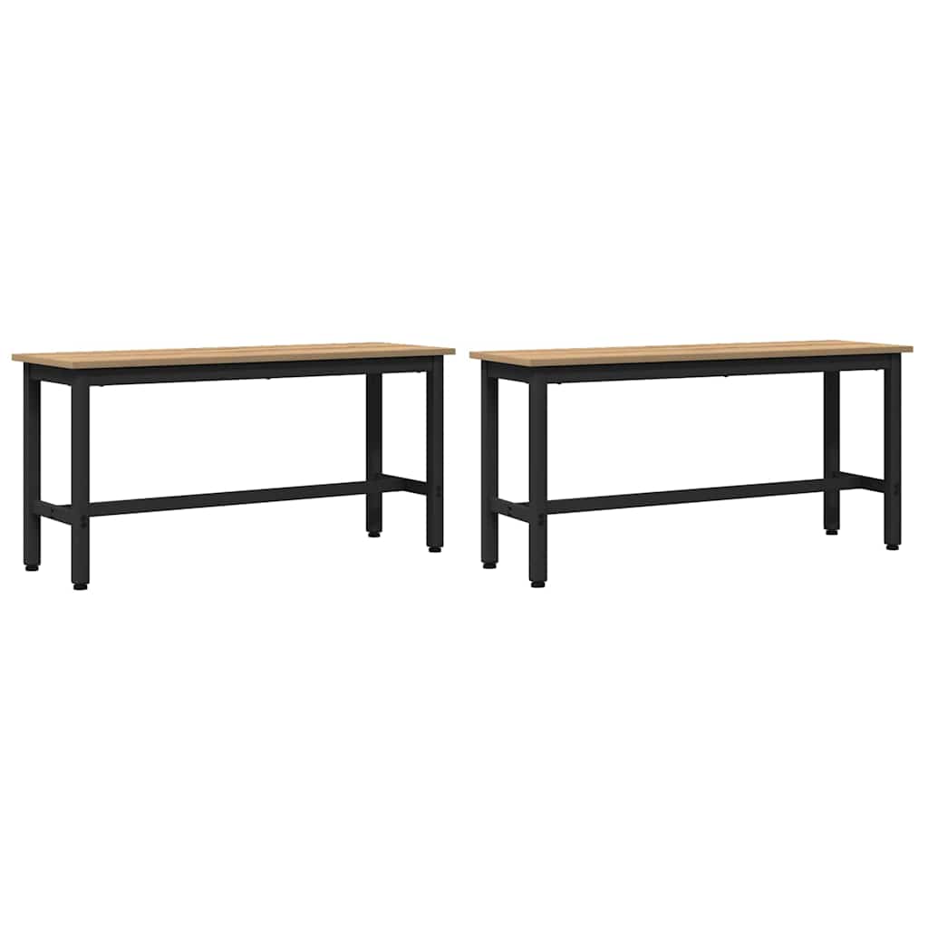 Banc de salle à manger 2 pcs Chêne artisanal - XIOS