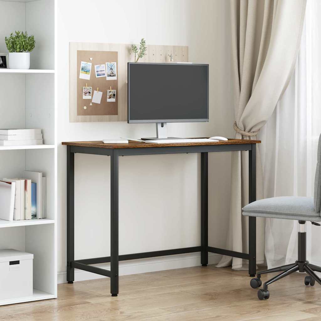 table Chêne fumé 80 x 50 x 76,5 cm Bois d'ingénierie et acier - XIOS