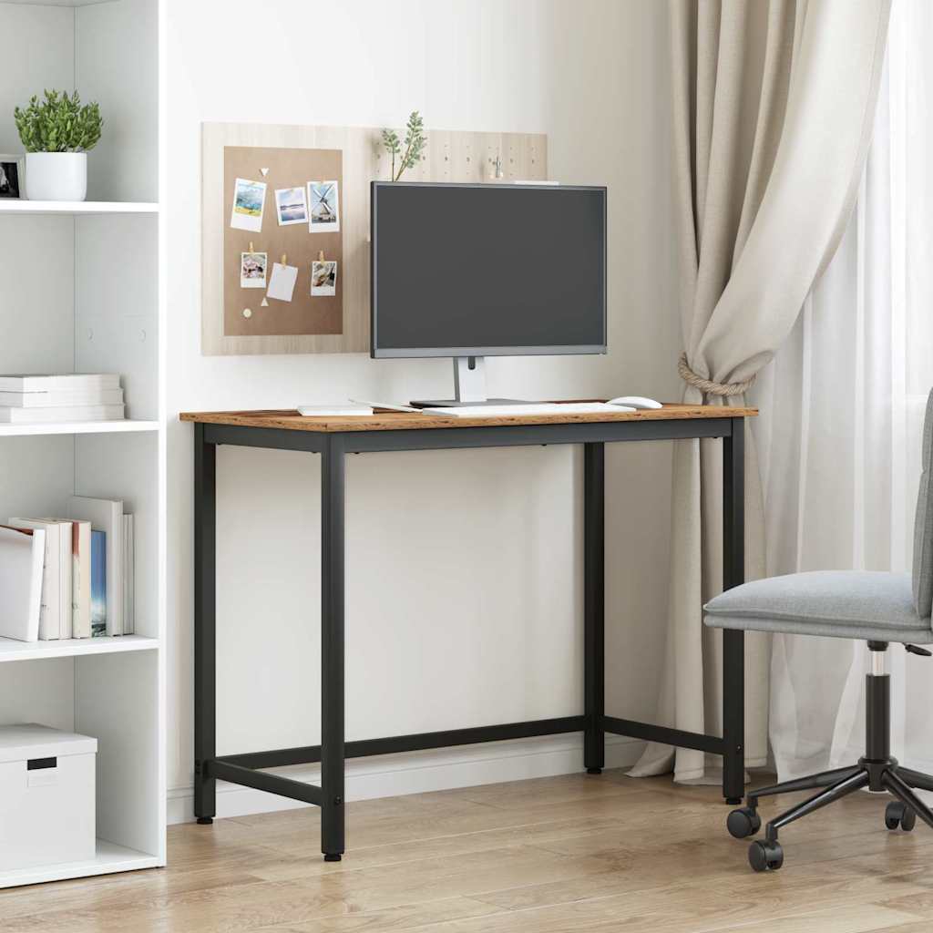 table Bois ancien 80 x 50 x 76,5 cm Bois d'ingénierie et acier - XIOS