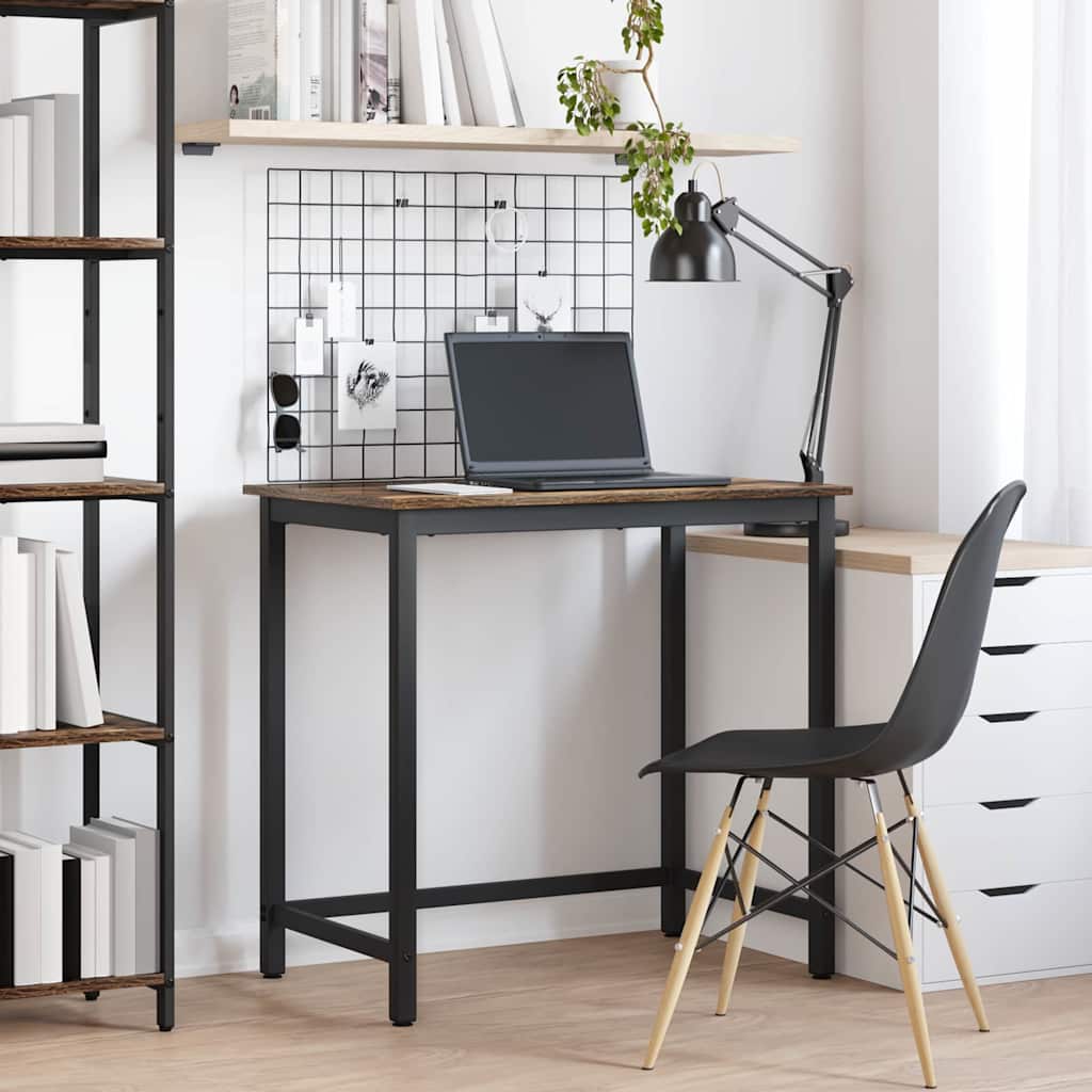 table Chêne fumé 100 x 50 x 76,5 cm Bois d'ingénierie et acier - XIOS