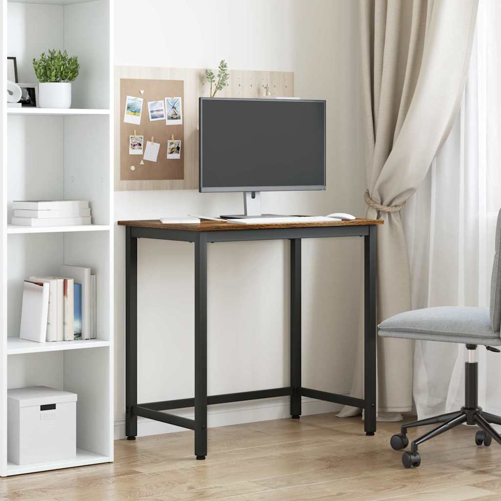 table Chêne fumé 100 x 50 x 76,5 cm Bois d'ingénierie et acier - XIOS