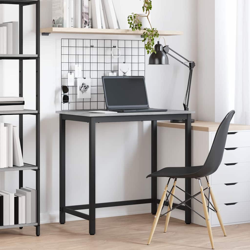 table Gris Sonoma 100 x 50 x 76,5 cm Bois d'ingénierie et acier - XIOS