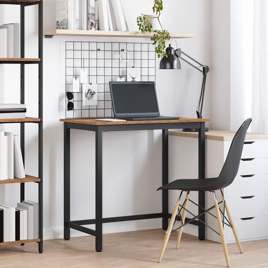 table Bois ancien 100 x 50 x 76,5 cm Bois d'ingénierie et acier - XIOS