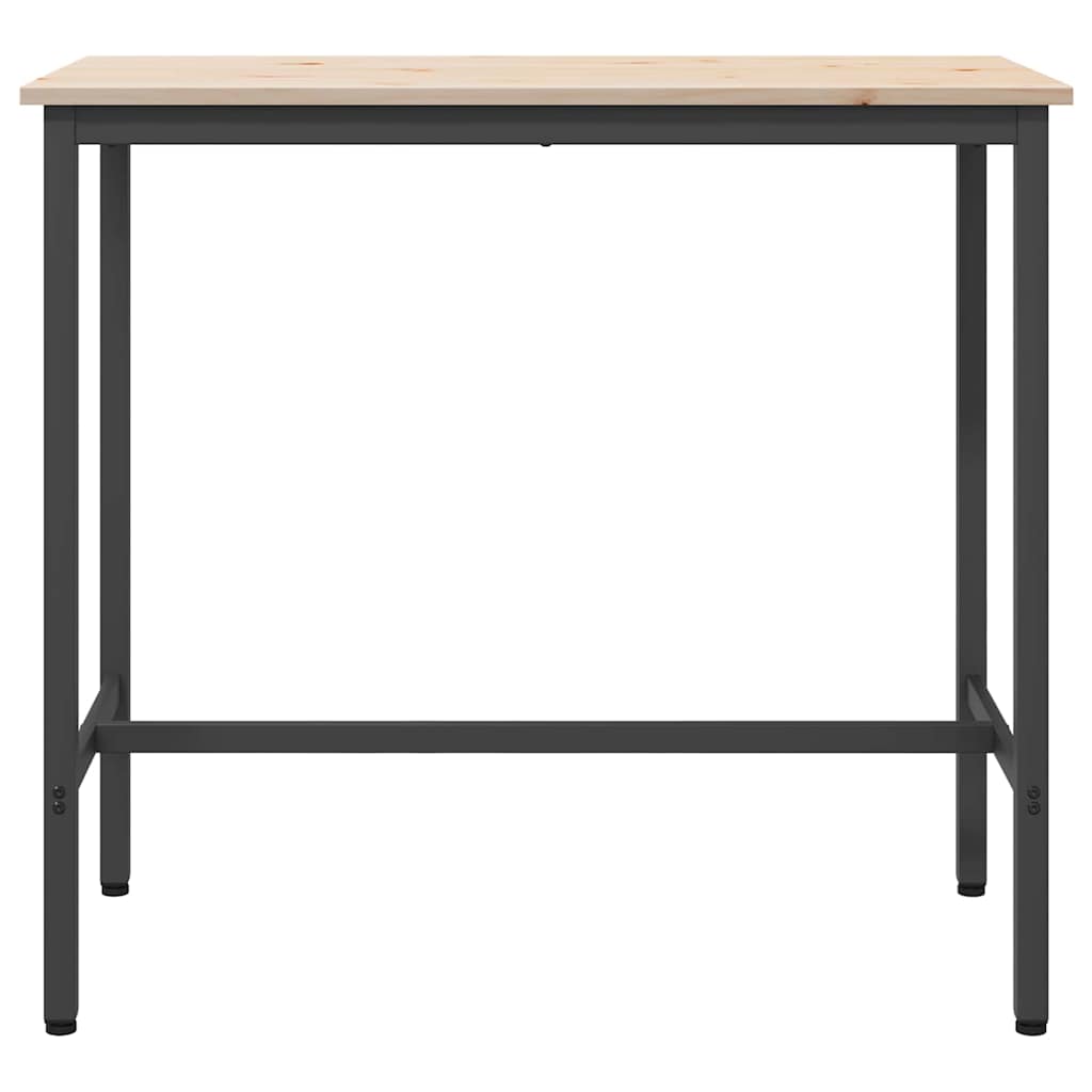 table Naturel 100 x 50 x 91 cm Bois d'ingénierie et acier - XIOS