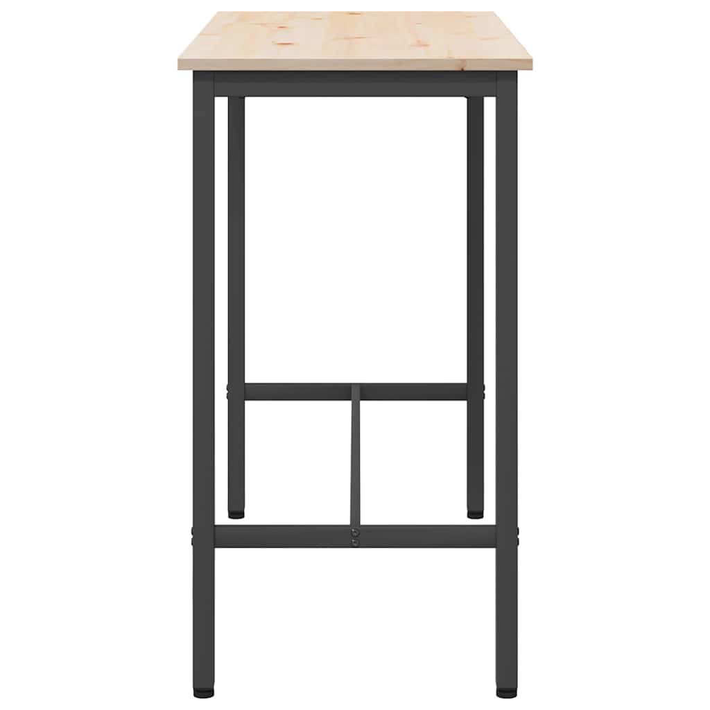 table Naturel 100 x 50 x 91 cm Bois d'ingénierie et acier - XIOS
