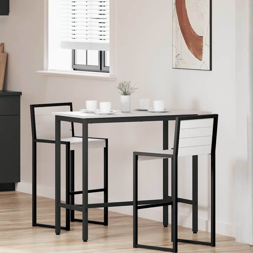 table Blanc 100 x 50 x 91 cm Bois d'ingénierie et acier - XIOS