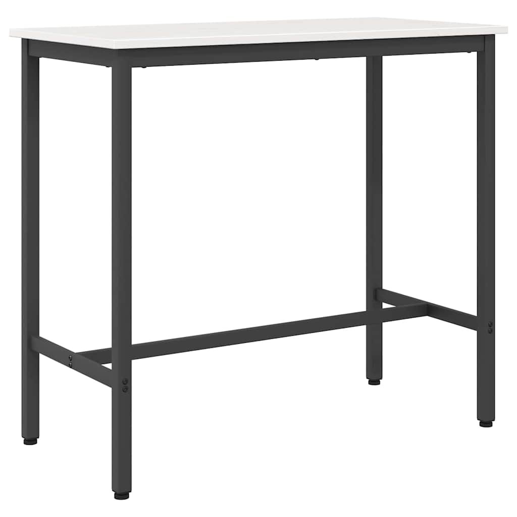 table Blanc 100 x 50 x 91 cm Bois d'ingénierie et acier - XIOS
