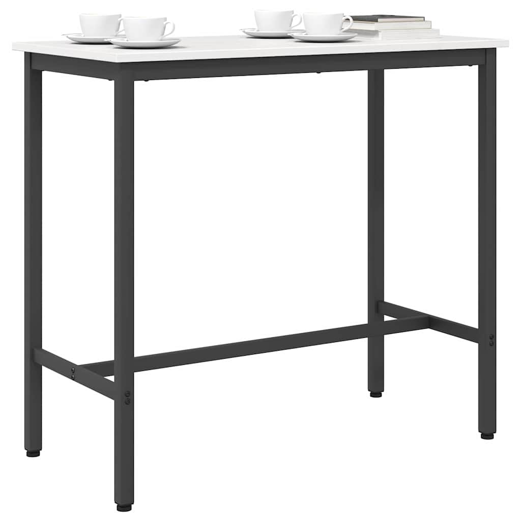 table Blanc 100 x 50 x 91 cm Bois d'ingénierie et acier - XIOS