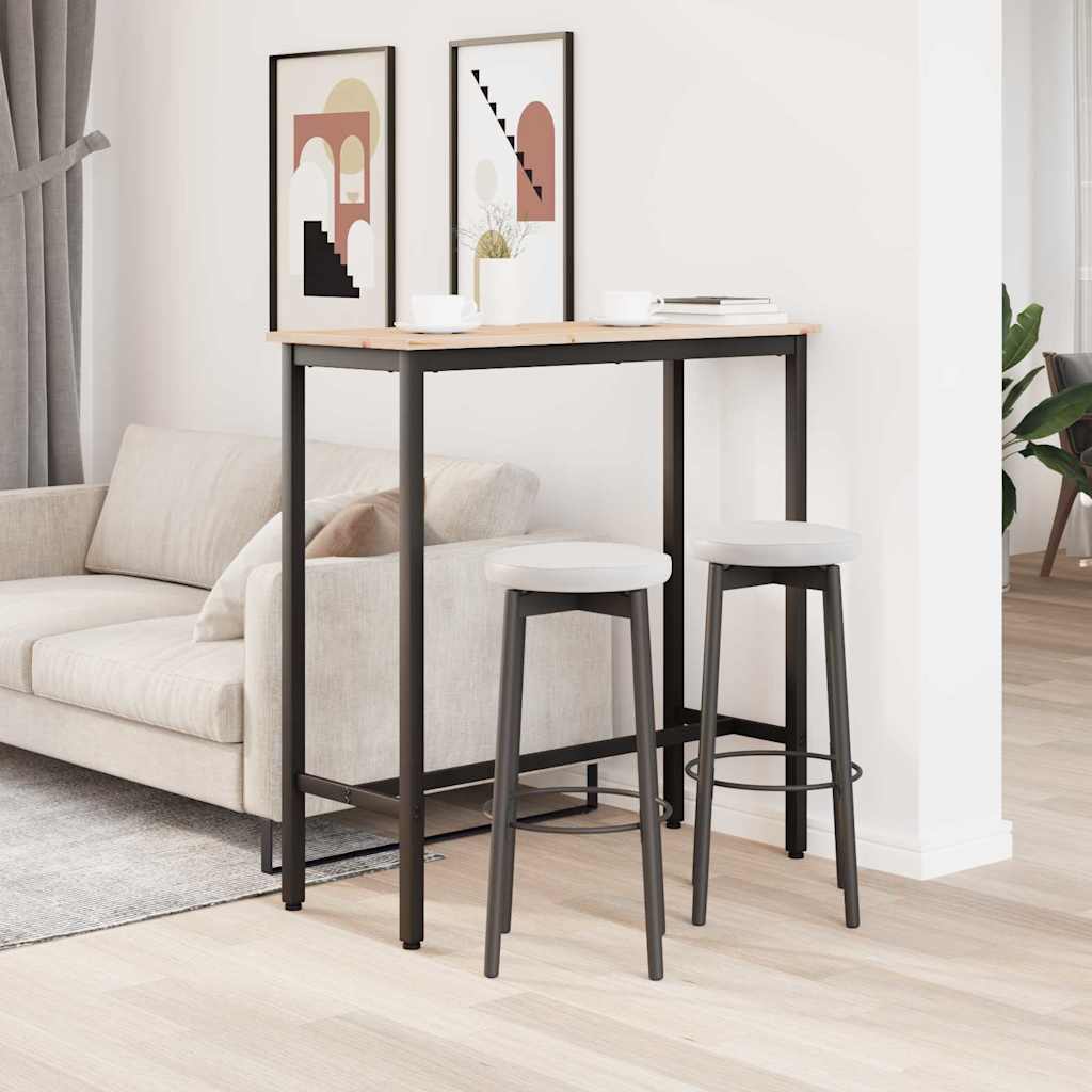 table Naturel 100 x 40 x 101 cm Bois d'ingénierie et acier - XIOS