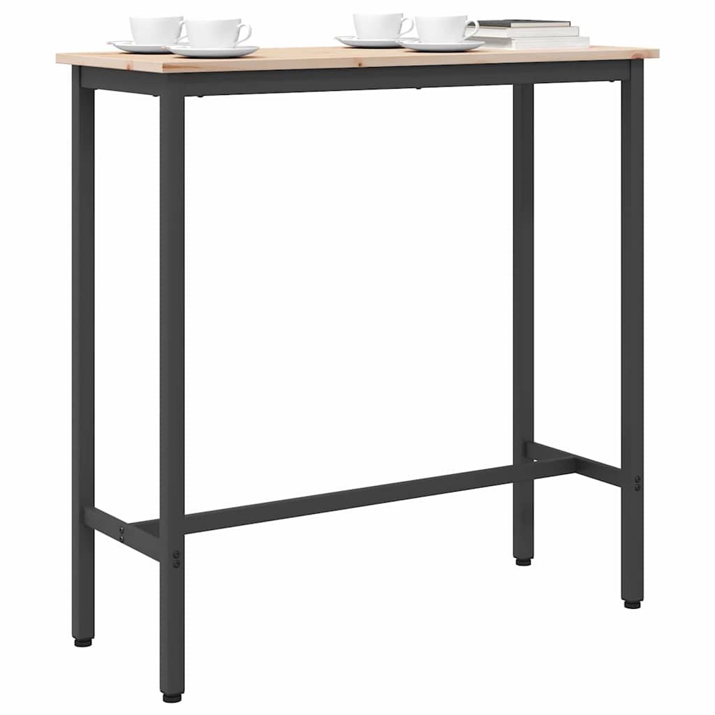 table Naturel 100 x 40 x 101 cm Bois d'ingénierie et acier - XIOS