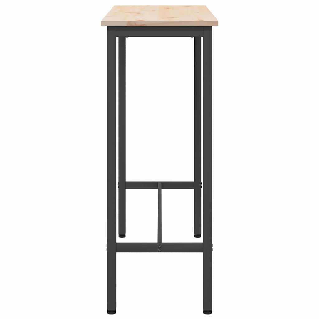 table Naturel 100 x 40 x 101 cm Bois d'ingénierie et acier - XIOS