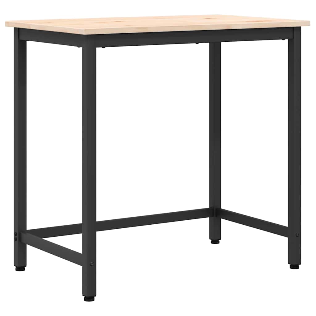 table Naturel 80 x 50 x 77 cm Bois d'ingénierie et acier - XIOS