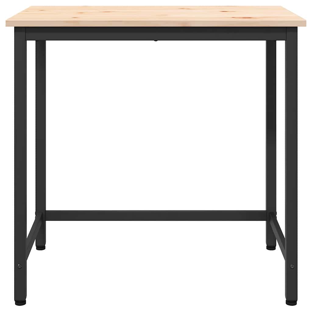 table Naturel 80 x 50 x 77 cm Bois d'ingénierie et acier - XIOS