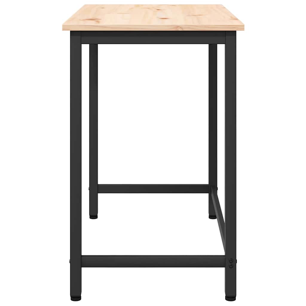 table Naturel 80 x 50 x 77 cm Bois d'ingénierie et acier - XIOS