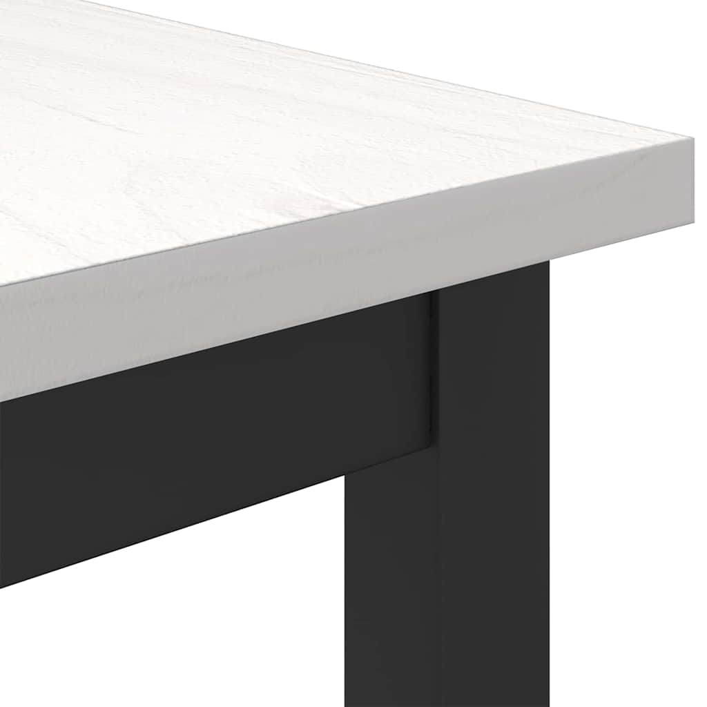 table Blanc 100 x 50 x 77 cm Bois d'ingénierie et acier - XIOS