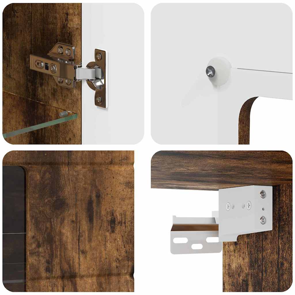 Meuble mural Chêne fumé 55 x 29 x 100 cm Bois d'ingénierie - XIOS