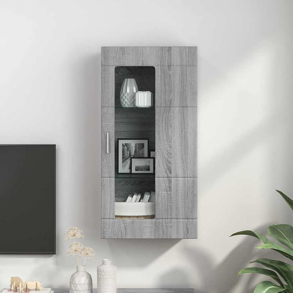 Meuble mural Sonoma gris 55 x 29 x 100 cm Bois d'ingénierie - XIOS