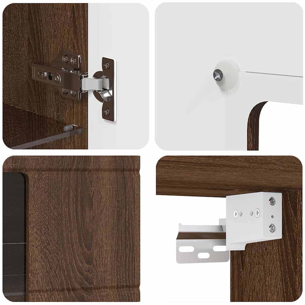 Meuble mural Chêne marron 55 x 29 x 100 cm Bois d'ingénierie - XIOS