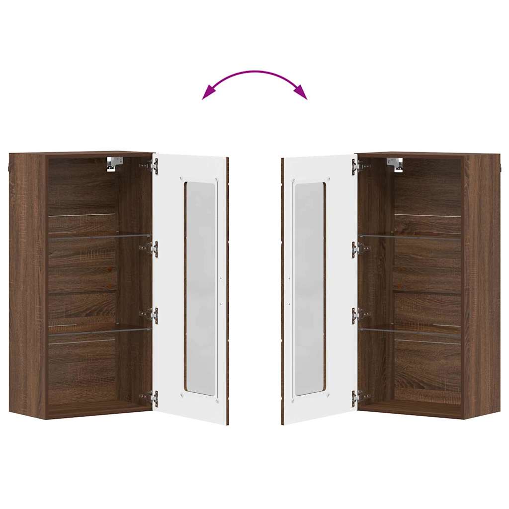 Meuble mural Chêne marron 55 x 29 x 100 cm Bois d'ingénierie - XIOS