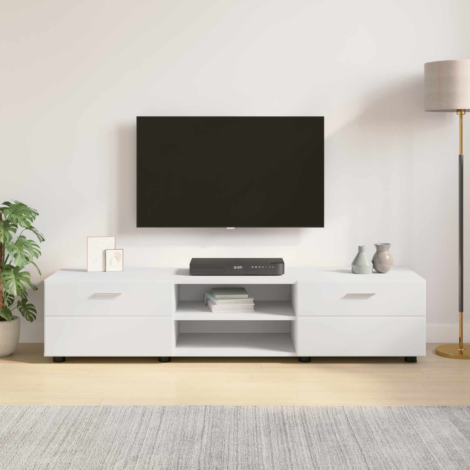 Cabinet en Bois Blanc 150 x 39 x 30 cm Bois d'ingénierie - XIOS